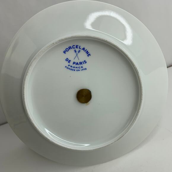 Porcelaine de Paris Tiered Flower Trimmed Porcelain Serving Plate - Picture 8 of 9